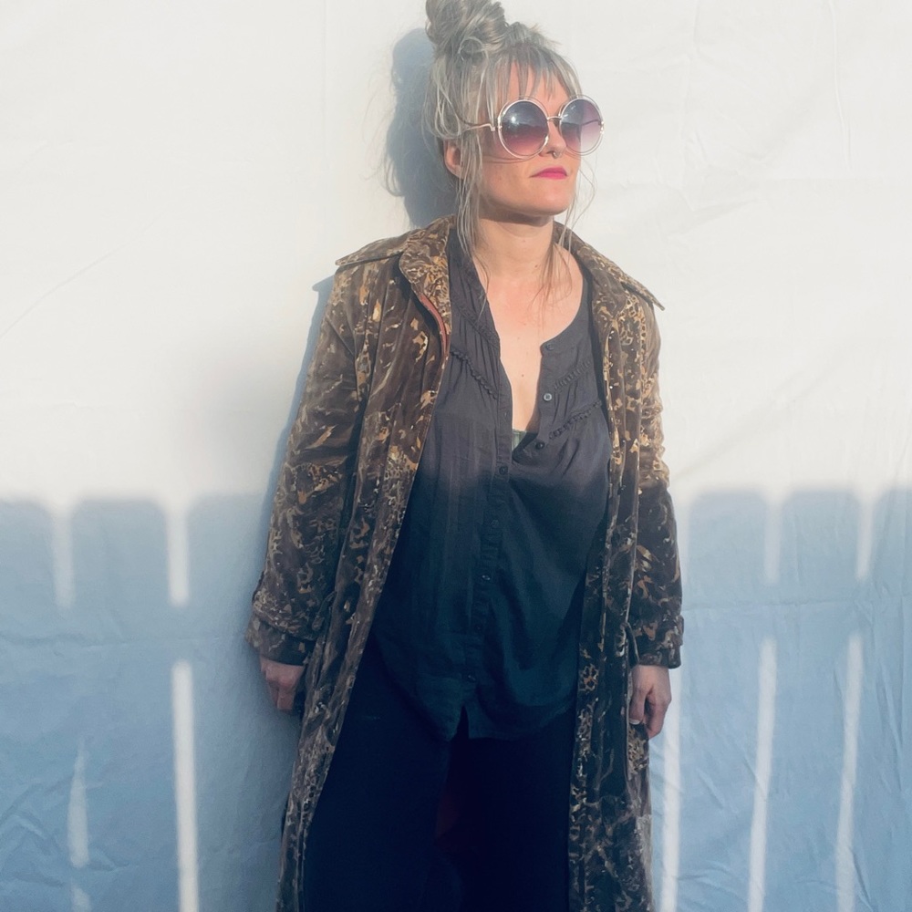 Amazing Cat Face Print Jacket Coat